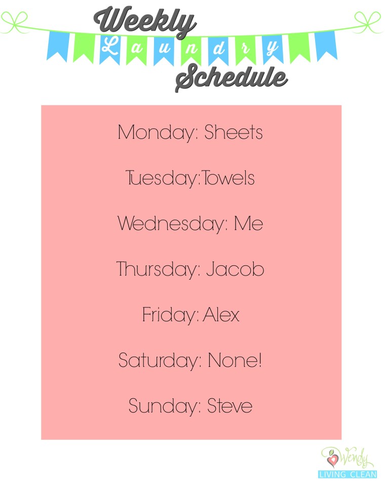 laundry schedule